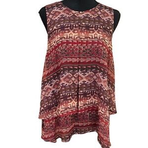 BCBGeneration Invert-Pleat Tribal Tank Top
Size M
